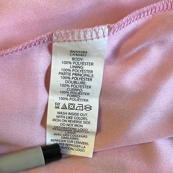 Girls Sleeveless Summer Dress Pink Floral Lined Kerchief Hem Size 10-12 - Picture 5 of 5